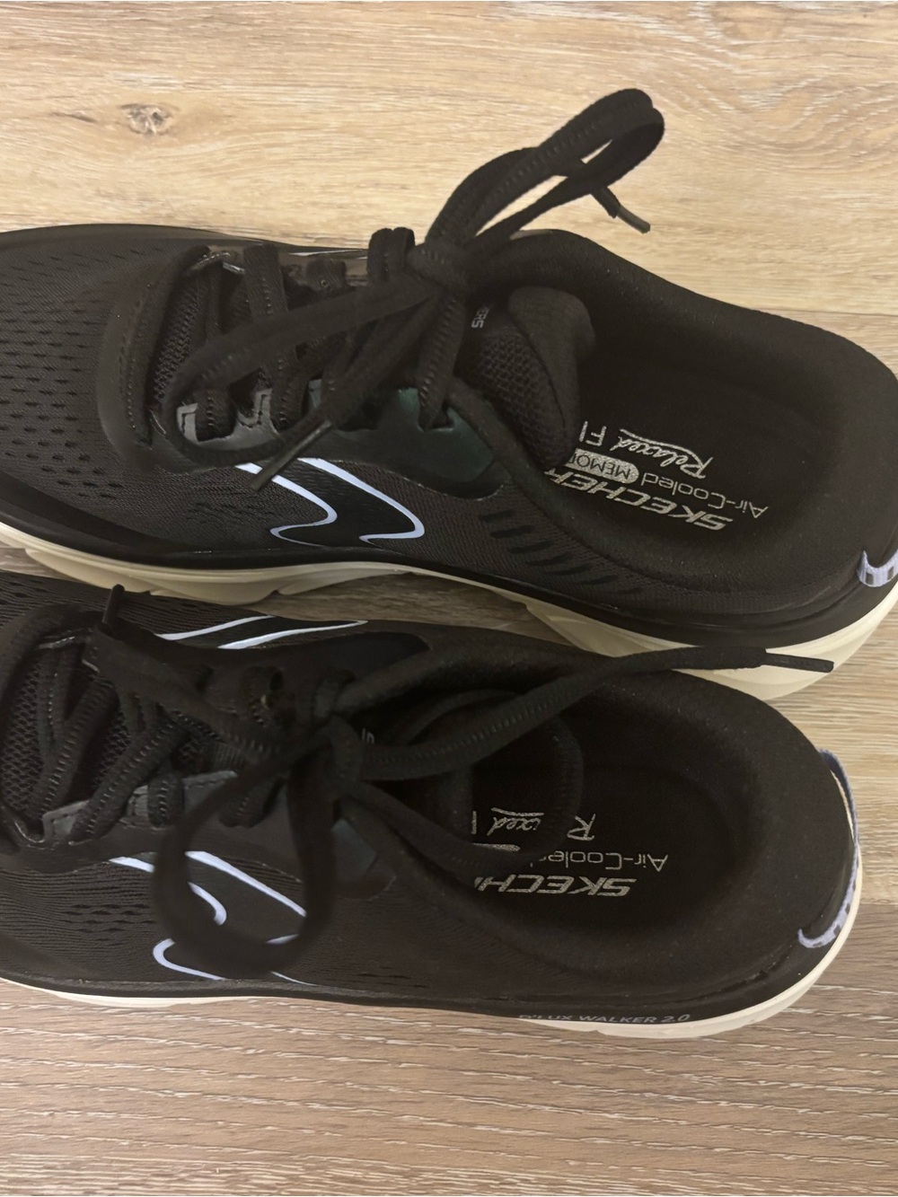 Skechers Women’s Black Athletic Sneakers with White Accents